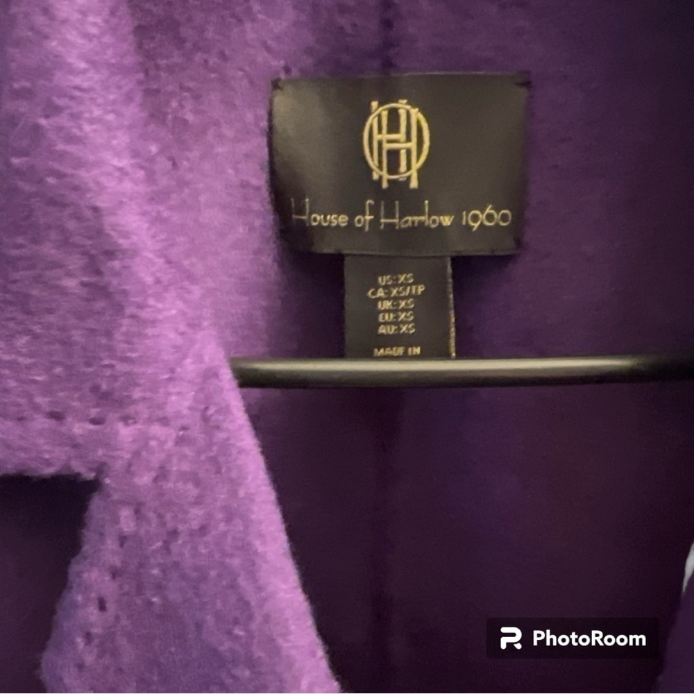 NWOT House of Harlow 1960 cropped wool blend jacket size XS - Picture 3 of 5